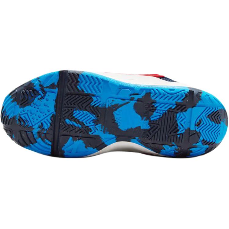 Nike Team Hustle D 12 Wygodne Dopasowanie Trwałe Oddychające Niskie Buty do Koszykówki Trampki Dziecięce Granatowe HF6280-401