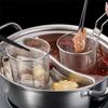 Kitchen Stainless Steel Frying Basket with Hanging Handle Oil Filter Pasta Noodles Drainer Cooking Tools Food Skimmer Strainer