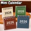 2026 Small Simple Desk Calendar Creative Coil Calendar Planner Desktop Decoration Ornament School Office Stationery