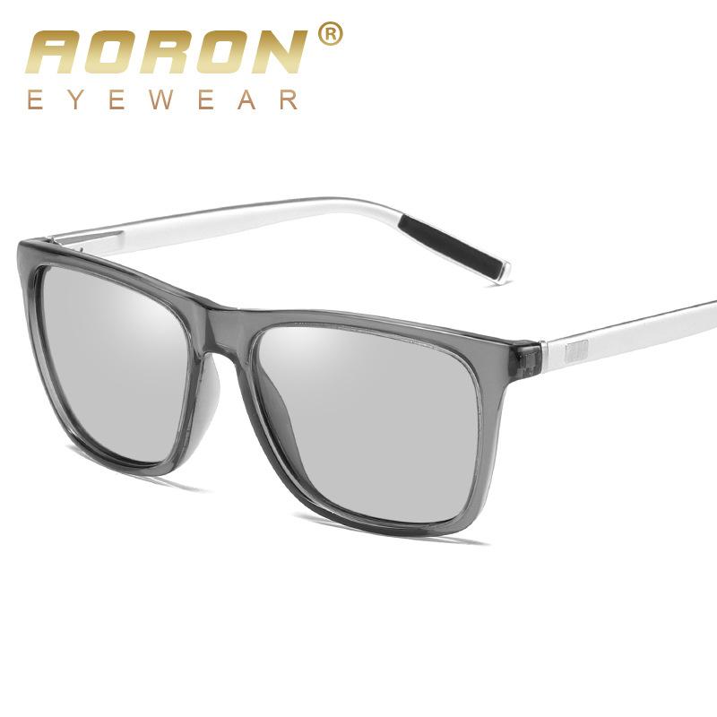 Ochelari de soare polarizați fotocromatici AORON pentru bărbați, cu design de modă