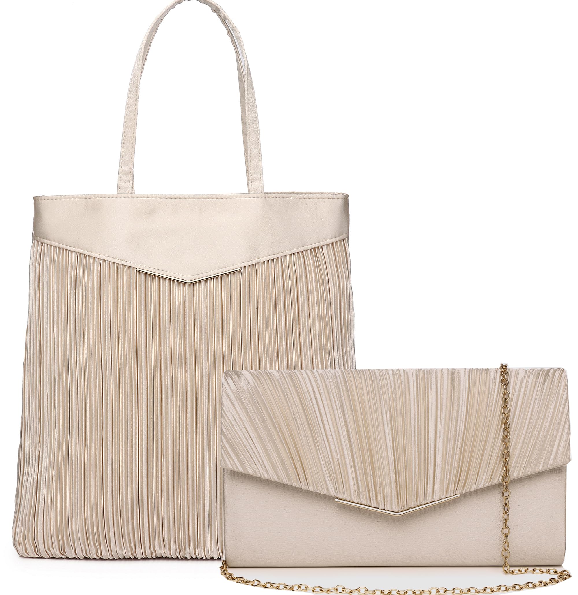 

SUNSPOT Women s Formal Bags for Weddings, Funerals, and Ceremonies, A4 Size, Vertical, Satin, Stylish, Set of 2