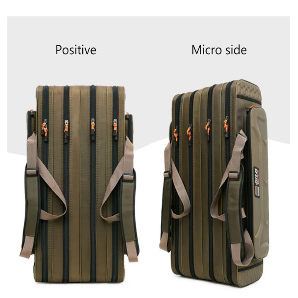 Hard Steel Fishing Rod bag Adjustable 2 3 4 Layer Tier Oxford Gear case with reel line Carrier for Travel Outdoor Organizer260319