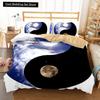Yin Yang King Queen Duvet Cover Vintage Tai Chi Quilt Cover Divination Bedding Set Oriental Culture Polyester Comforter Cover