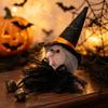 Halloween Character Hanging Ornament Set of 6 Soft Fabric Bell Figures Decoration for Entry Table Shelf Display, Indoor Gatherings and Home Room