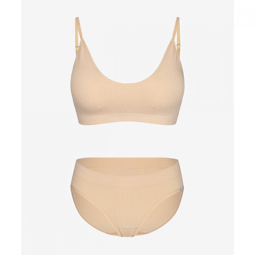 2nd Skin Seamless Cable Brief Bra Panty Set Dgwsu1100+dgwsu1101