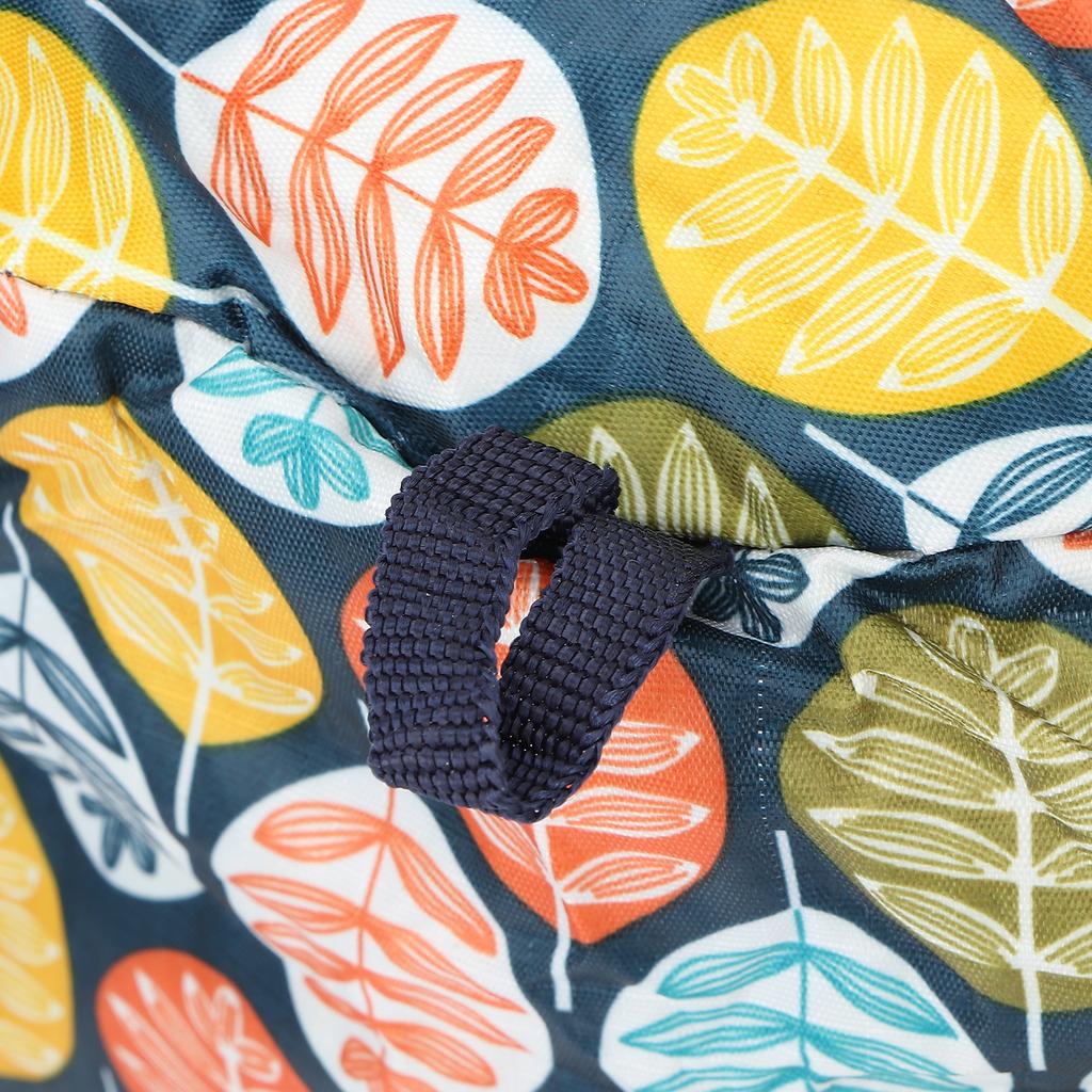 Collapsible Foot Soaking Basin Polyester Waterproof Handle Rope Foot Bath Water Bucket 21L Large Leaf Pattern