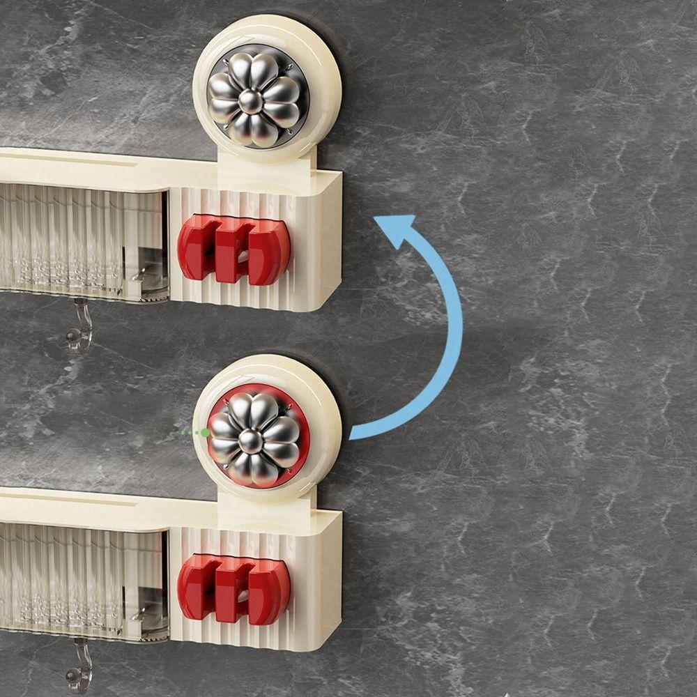 Large Capacity Suction Cup Knives Rack Wall Mounted Kitchenware Organizer for Home