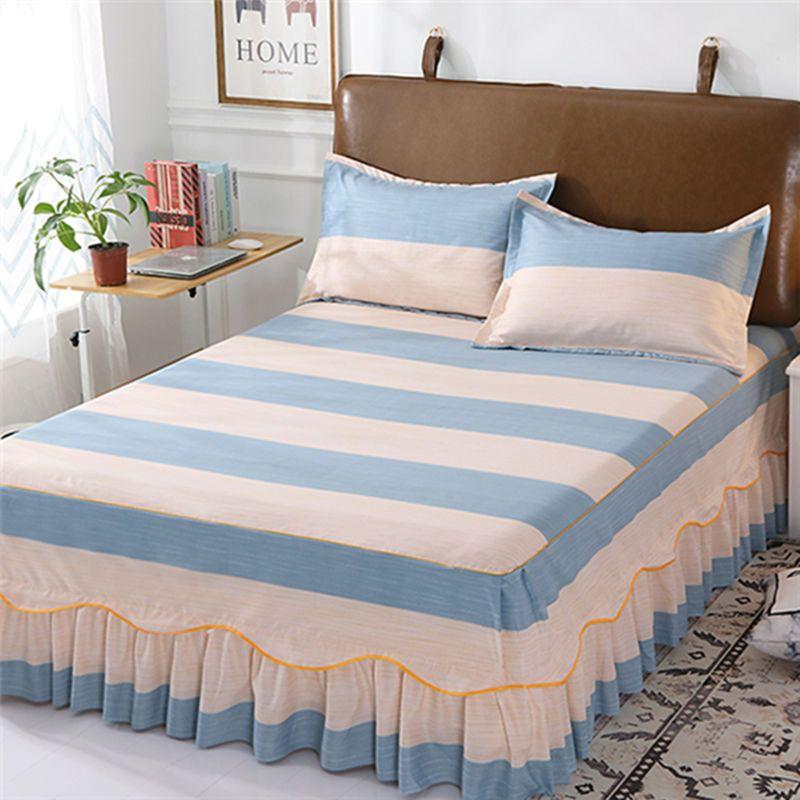 Double Bed Skirt Cotton Bedspreads Cover King Queen Size Bedspread On The Bed1.2/1.5/1.8/2.0M Summer Dustproof Bed Decorations