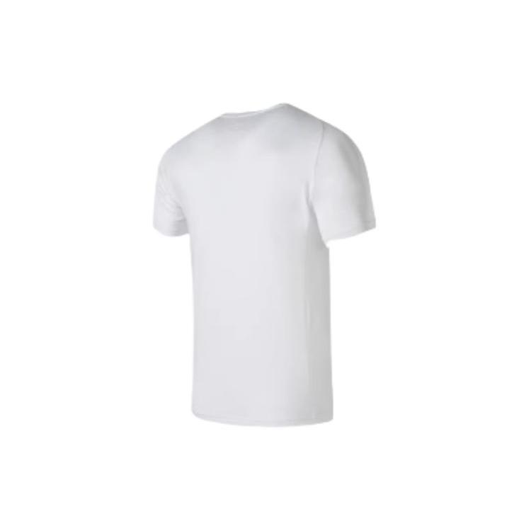 Li Ning T Shirts Men's White Crew Neck Moderate Straight Fit ATSU819-2