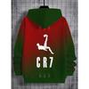 Boys' casual sports hoodie, football CR7 printed design casual long sleeved sports top