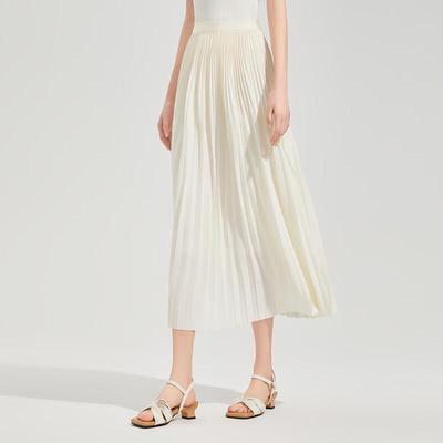 Women's Elegant Pleated Midi Skirt