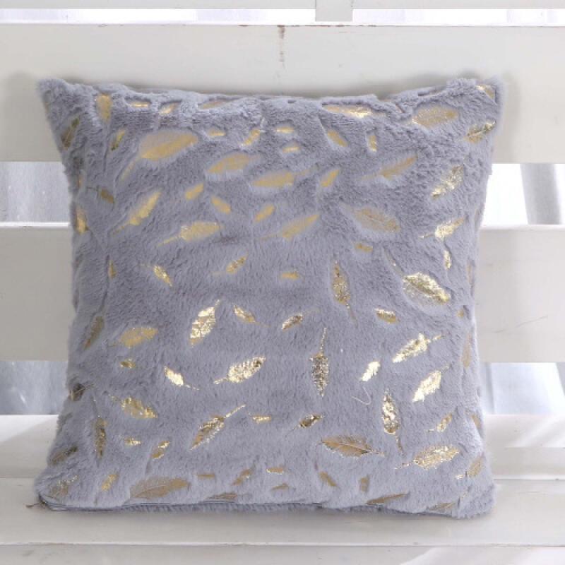 43X43Cm Cushion Cover Short Plush Gold Plated Throw Pillow Embedded Decoration Cushion Home Pillow Cover Coreless Single Pillow Cover