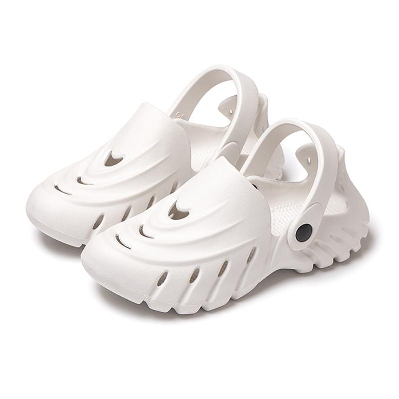 

Модні ажурні тапочки з дірками, жіночі, літні, 2024, комфортні босоніжки з дірками для дівчат, вуличні босоніжки на плоскій підошві, дихаючі пляжні шльопанці 35 білий