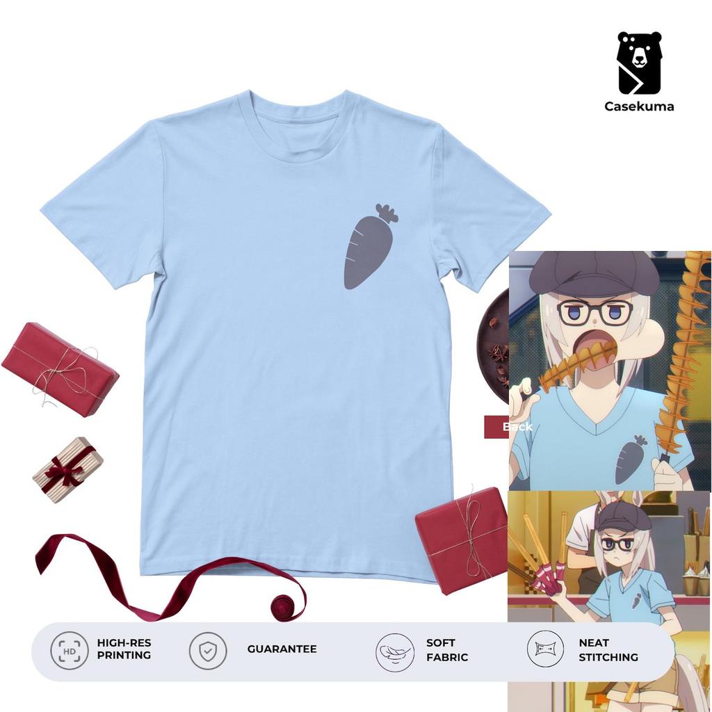 Oguri Cap Carrot T-Shirt Casekuma | Horse Girl Merch | Funny Anime Uma Apparel Otaku Musume Foodie Gift Pretty Derby Tee Heavyweight Cutton