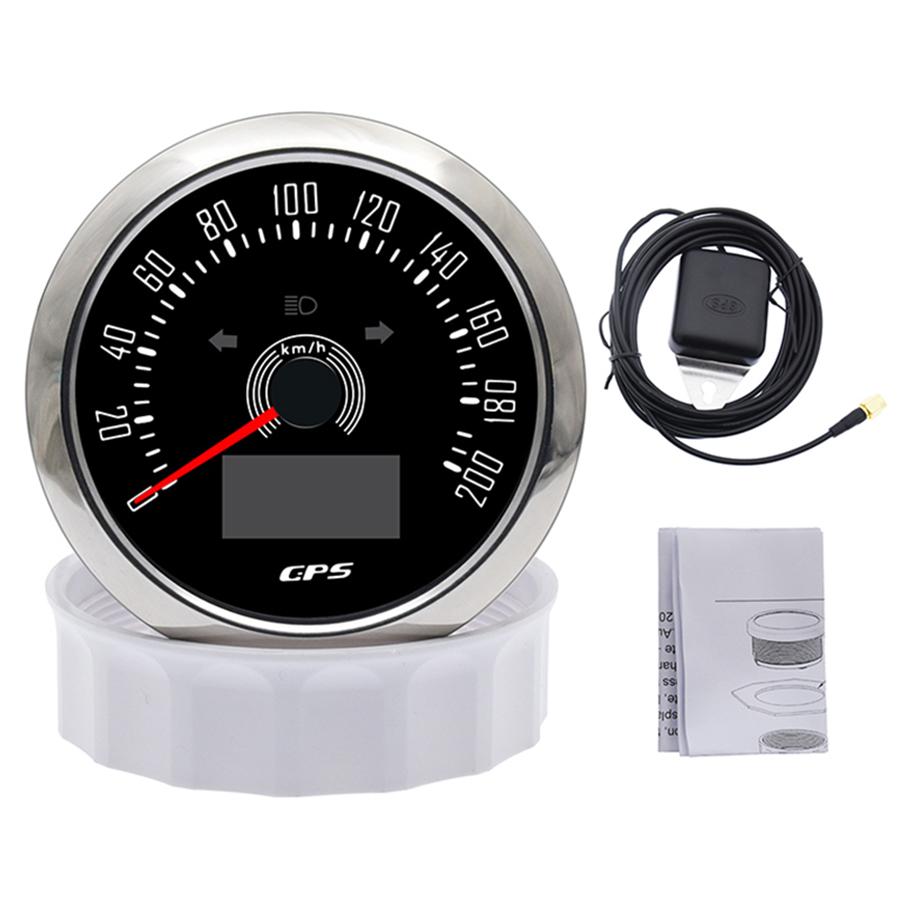 GPS Speedometer Multifunction Gauge w/ COG Trip Total Mileage 200 km/h Universal