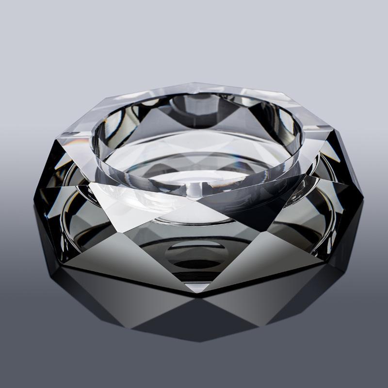 Customizable Drop-Resistant Crystal Cigar Ashtray for Living Room, Hotel, KTV