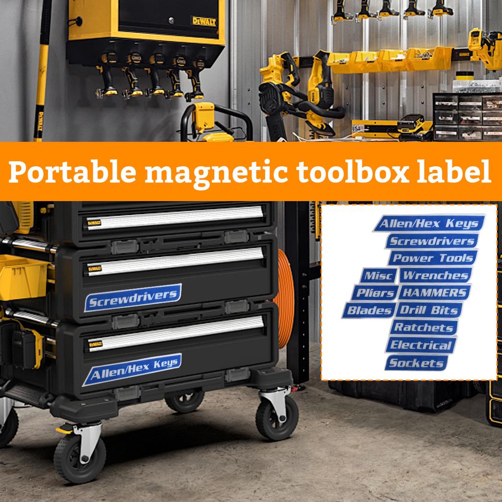 Portable Magnetic Toolbox Labels Set – Reusable Magnetic Tags For Tool Organization And Storage