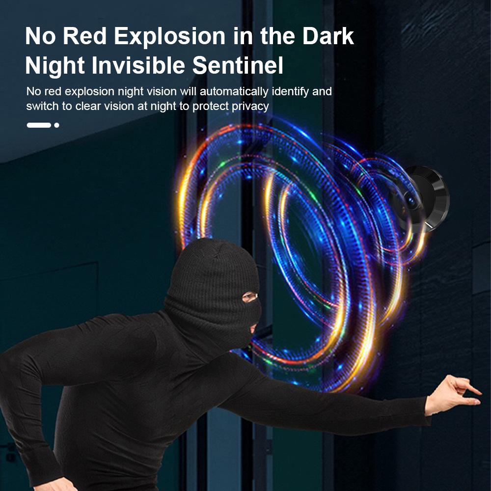 Tuya Smart WiFi Electronic Peephole Doorbell: Wireless Graffiti Camera with Remote Control.