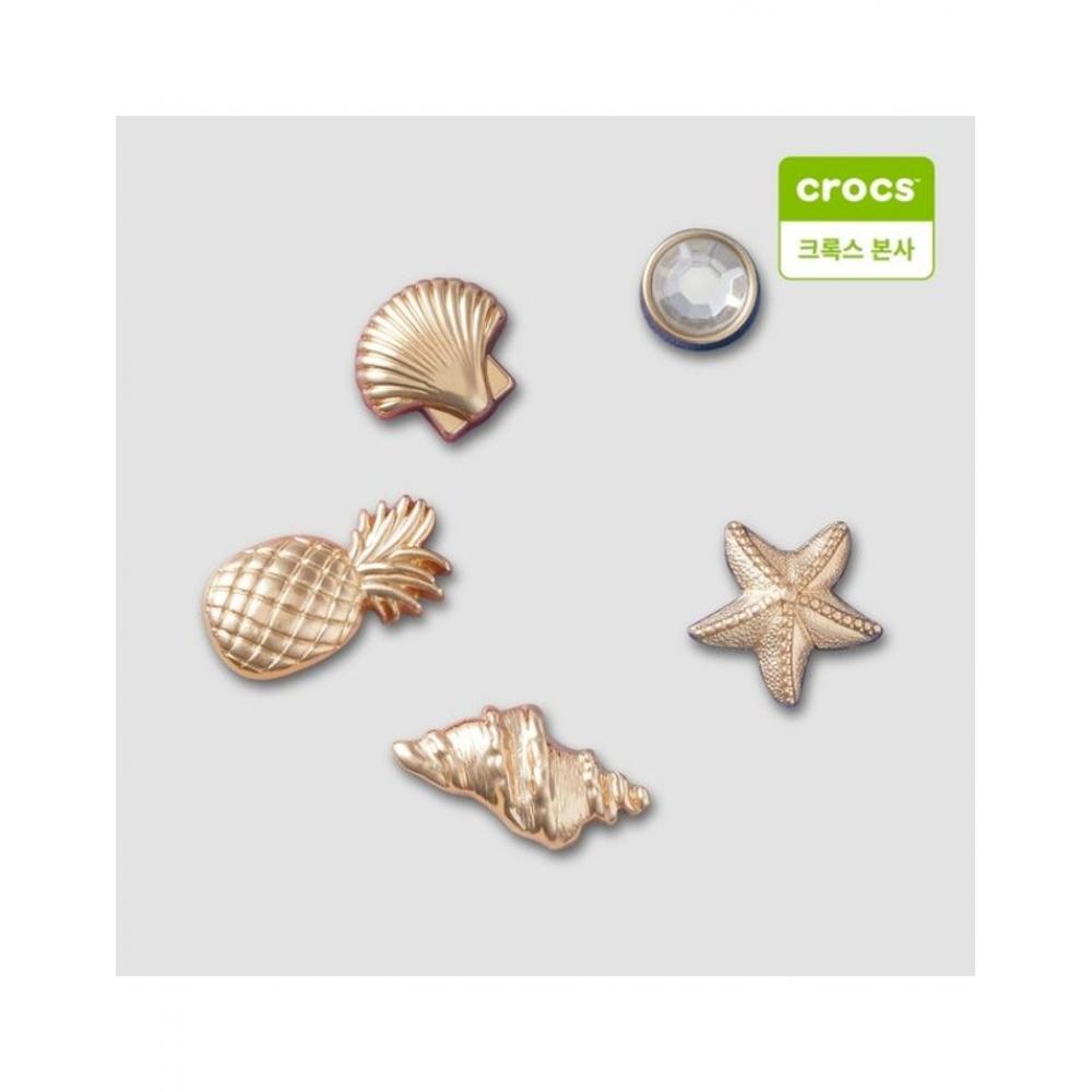 

Crocs Gold Ocean Set Of 5 Gibbitz Charm 10013681 onefree