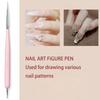 Nail Art Brushes, 6PCS Nail Design Painting Brush Sets with Nail Polish Brush Nail Liner Brush Nail Extension Gel Brush Builder Nail Gel Brush and