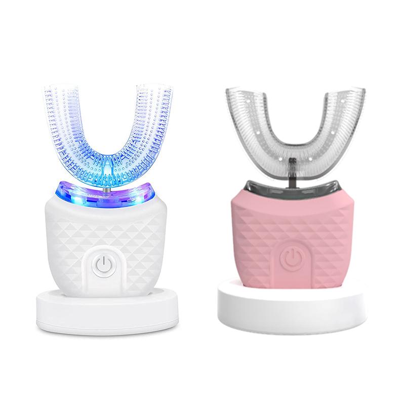 Electric U Shaped Type Toothbrush 360 Degrees Ultrasonic Adults Whitening Silicone Automatic Electric Toothbrush