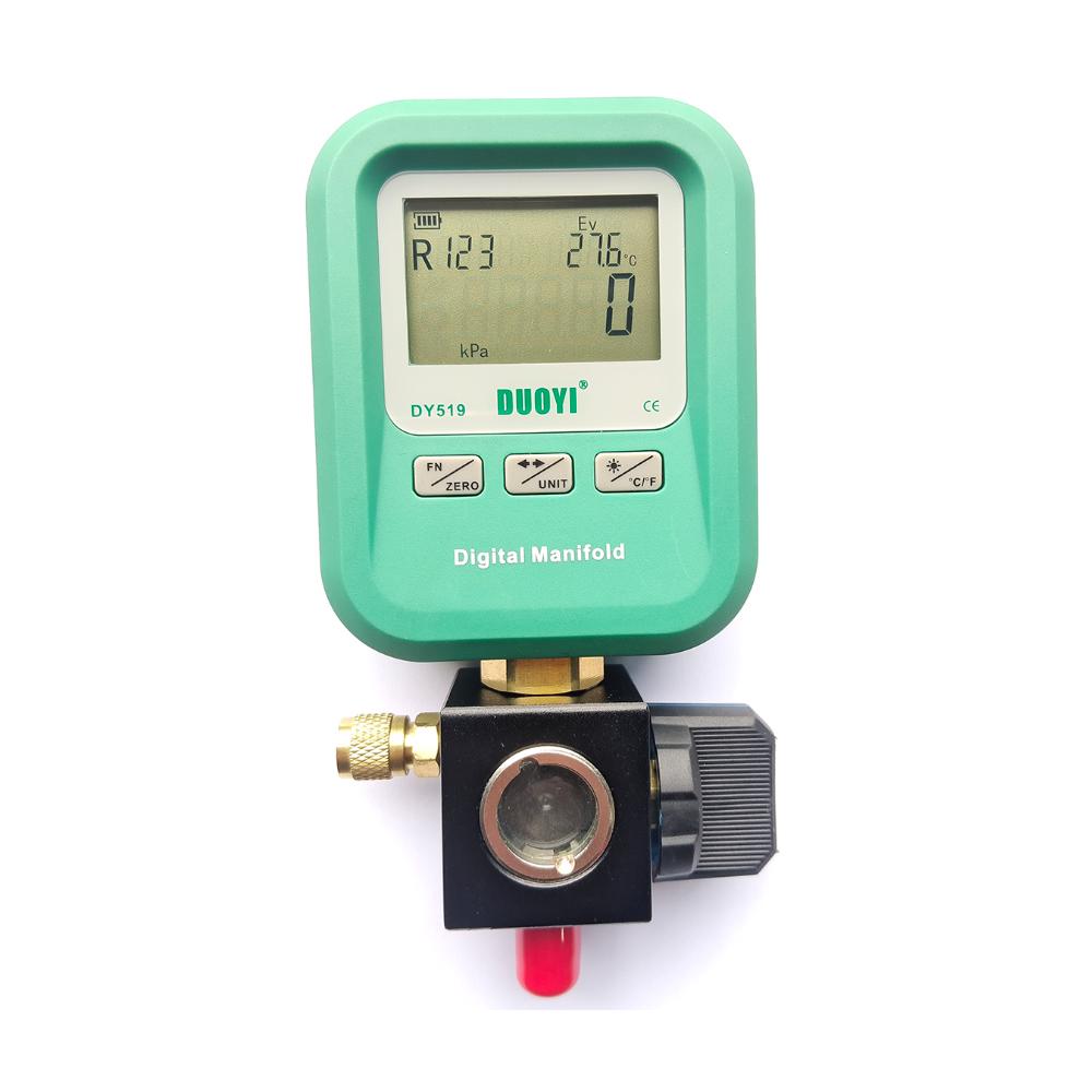 

Цифровой коллекторный манометр для кондиционера, набор инструментов для заправки, для точного обслуживания холодильного оборудования и давления зелёный