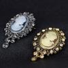 Vintage Cameo Elegant Queen Head Portrait Brooch For Women Antique Wedding Bridal Bouquet Clothing Jewelry