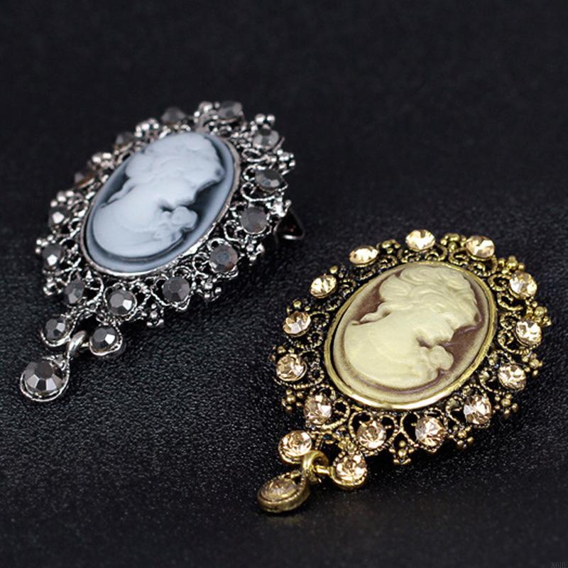 Vintage Cameo Elegant Queen Head Portrait Brooch For Women Antique Wedding Bridal Bouquet Clothing Jewelry