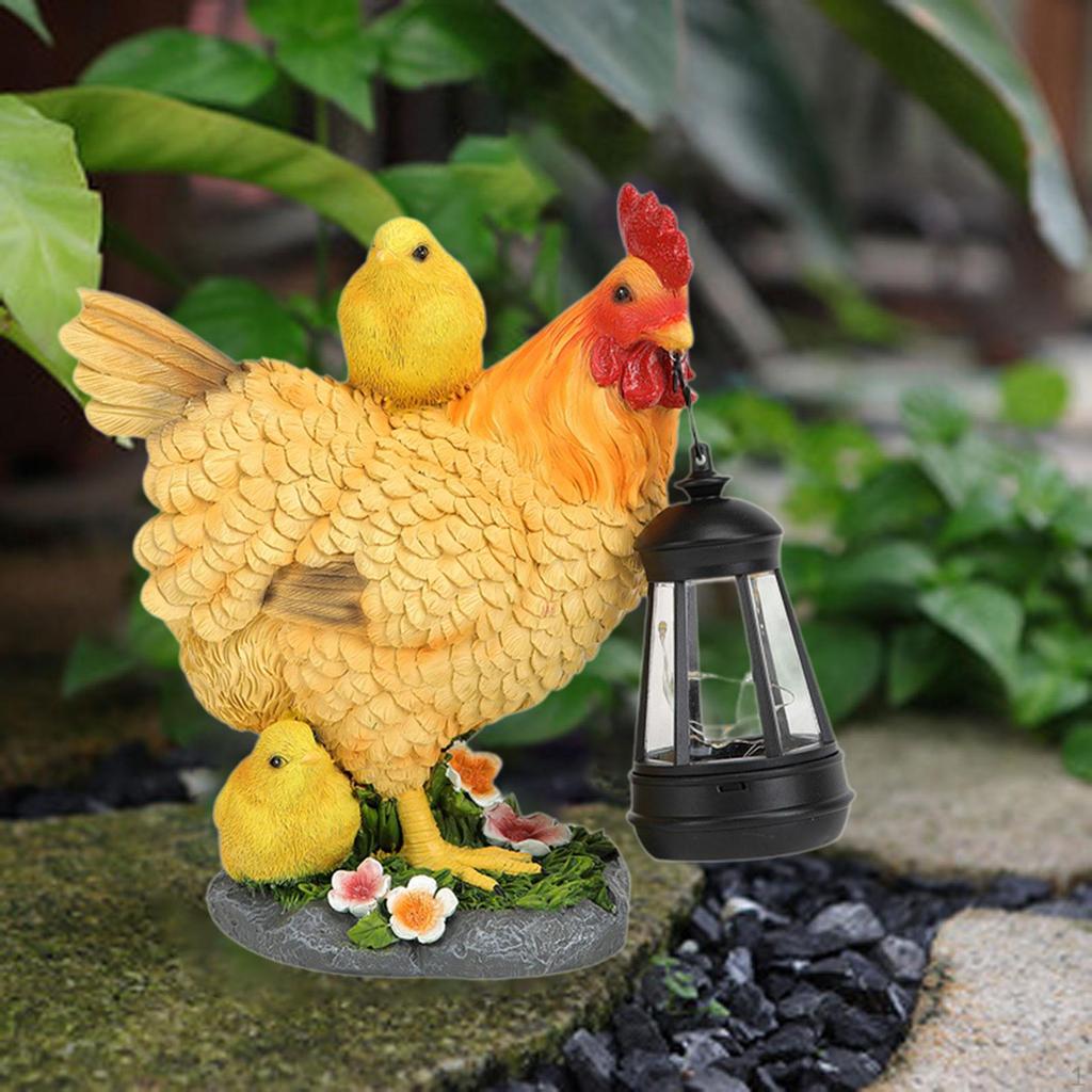 Garden Statue, Animal Figure Lamp, , Decorative Outdoor Resin Sculpture.
