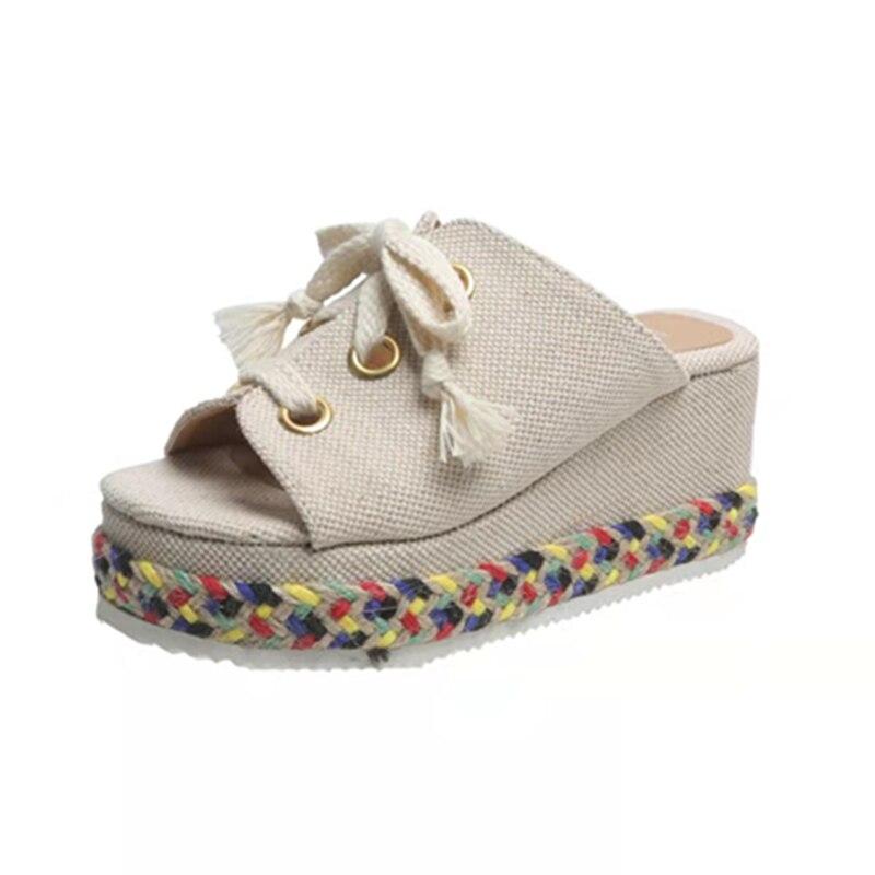 Moteriškos moteriškos storapadės šlepetės Moteriškos moteriškos storapadės šlepetės vasarinės moteriškos PU šlepetės aukštakulniai