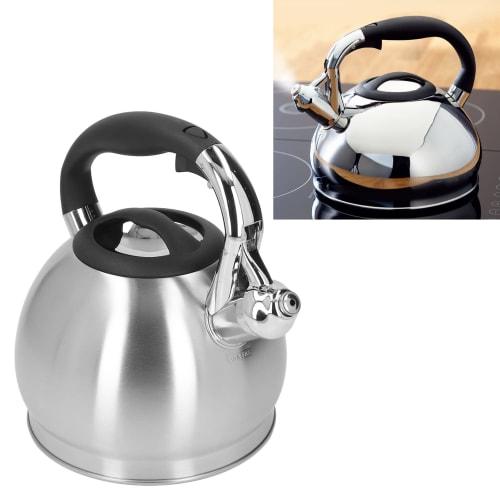 Whistling Tea Kettle, 304 Stainless Steel Whistling Teapot, Fast Heating & Large Capacity Water Kettle with Ergonomic Handle for Home, Kitchen, and Of