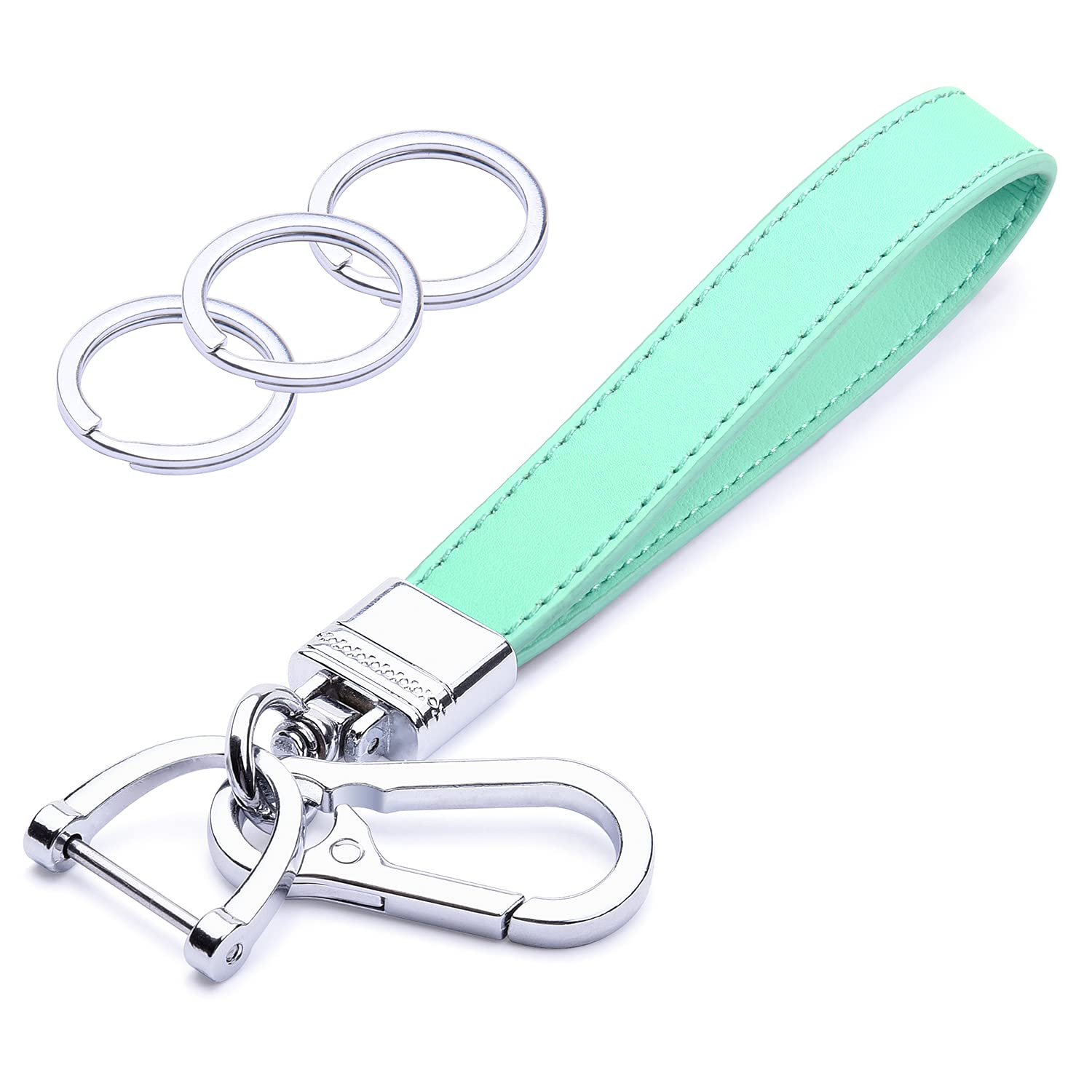 

[Wisdompro] Car Key Chain, Genuine Leather, Car Key Chain, Lost 18cm