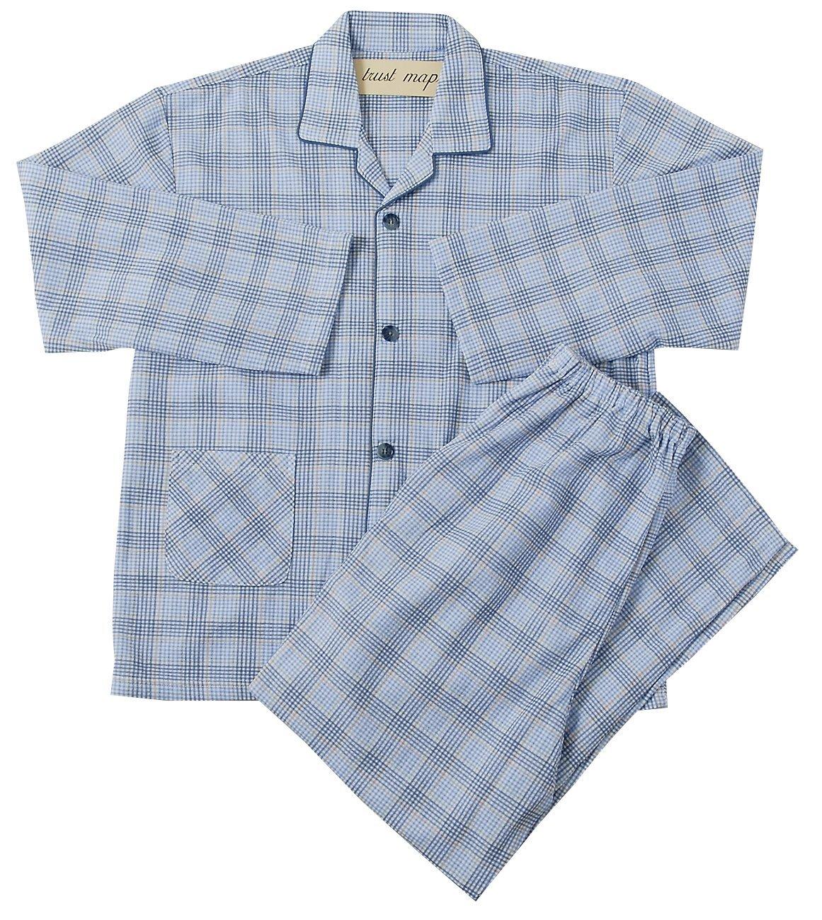 

Зимнее стеганое для ухода за больными, переодевания для лежачих больниц и пациентов, находящихся на внутривенном введении [карта доверия] Мужская пижама, полуоткрытая, [Поддерживает синий