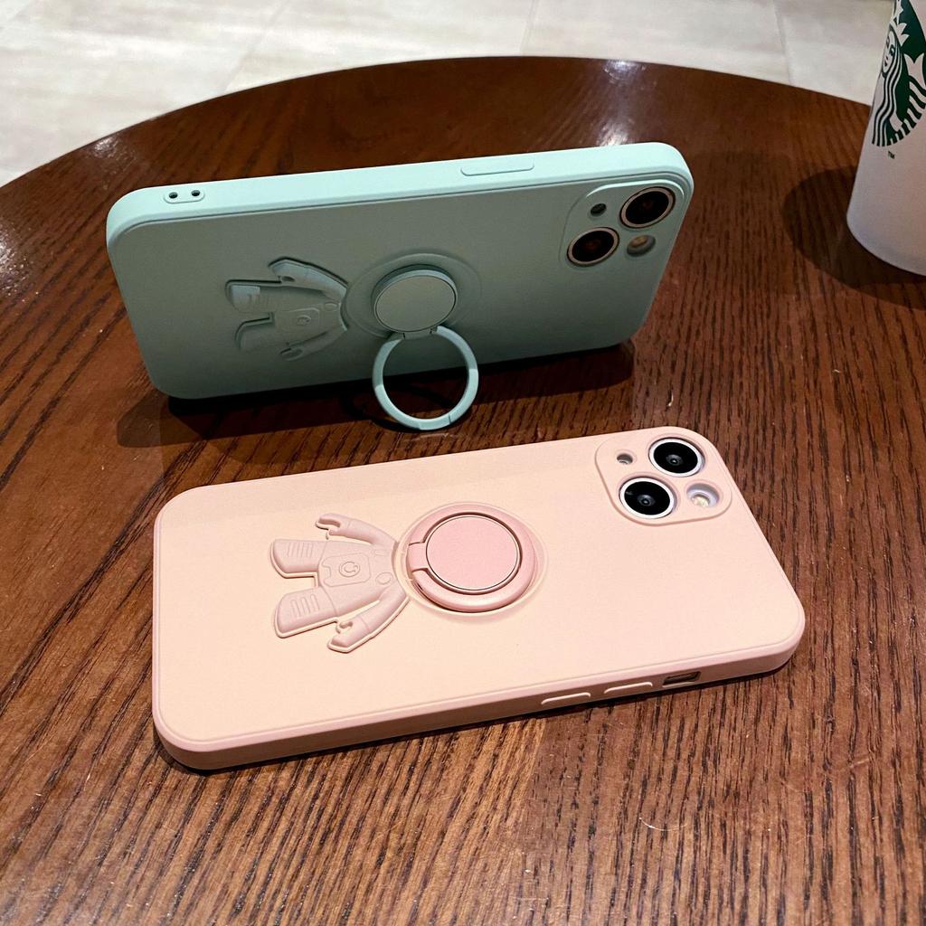 Applicable To IPhone 16 Astronaut Ring Mobile Phone Case Apple 15 Liquid Bracket 14proMax Anti Fall Protection Case