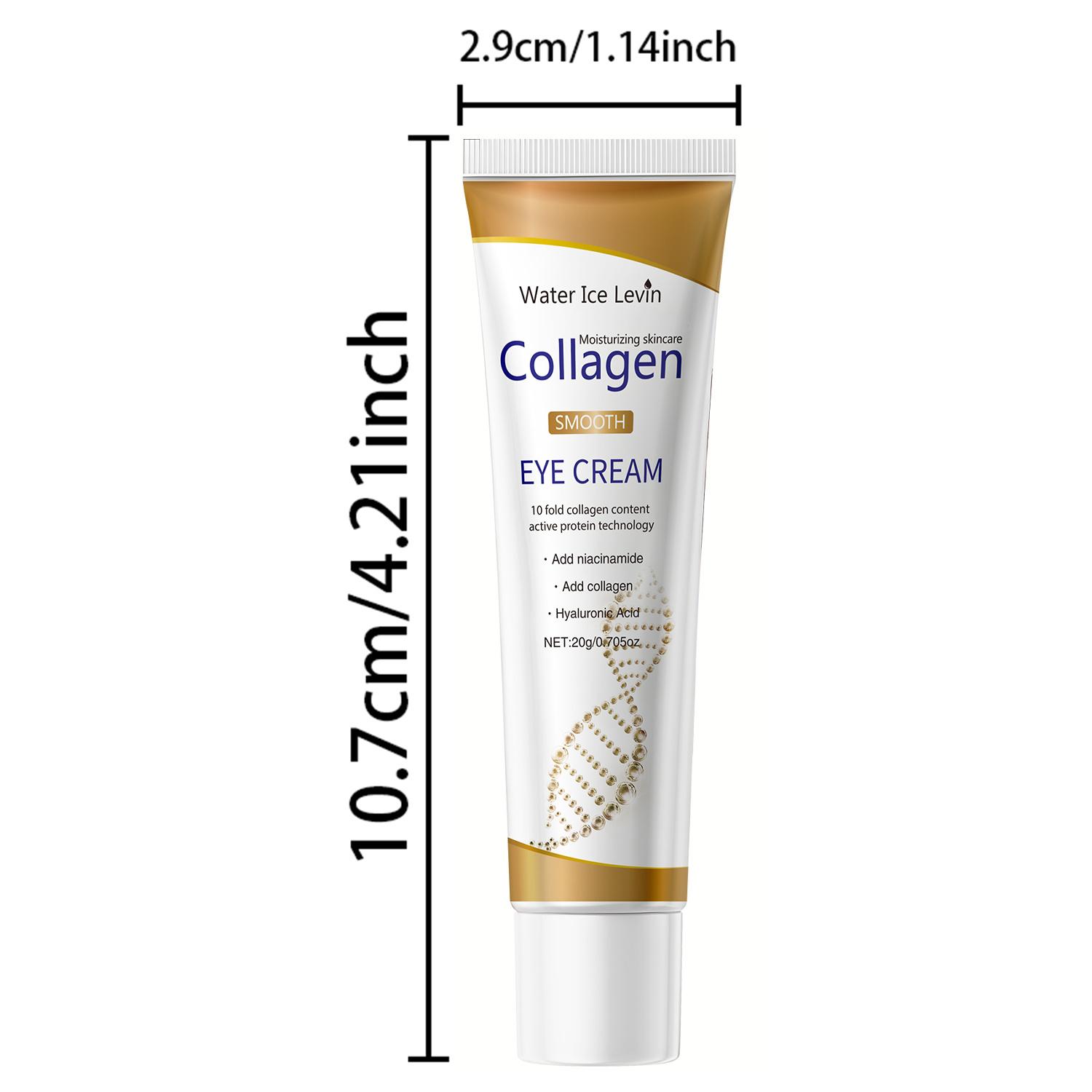 Коллагеновый крем для век с гиалуроновой кислотой, Увлажняющий и антивозрастной крем для век от морщин и темных кругов, Глубоко увлажняющий и подтягивающий увлажняющий крем для лица 20g