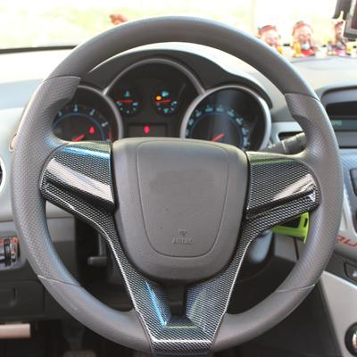 Auto Upgrade Car Steering Wheel Decoration Cover Trim Stickers for Chevrolet Chevry Cruze Sedan Hatchback 2009 - 2014