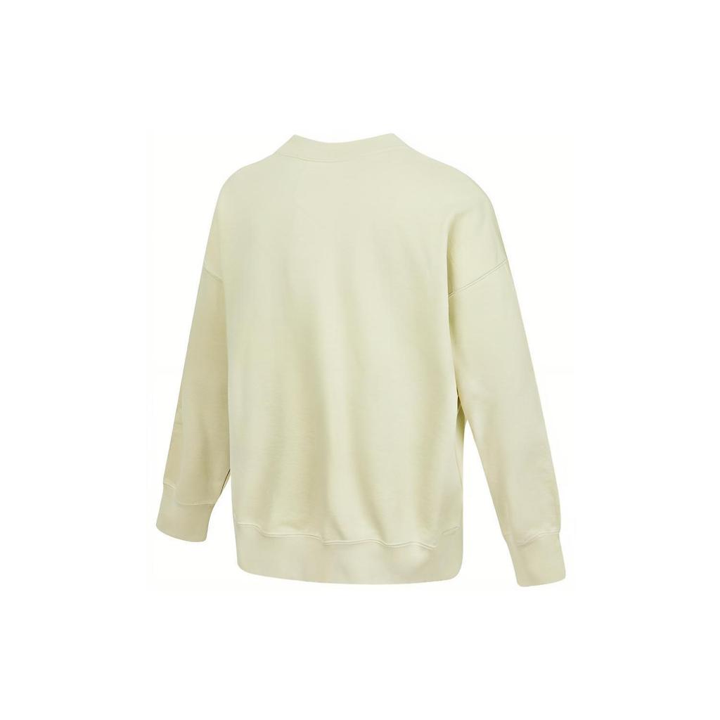 Jordan Logo Knit Crewneck Sweatshirt Women Tops Light-Olive-Green Grey DM5190-371