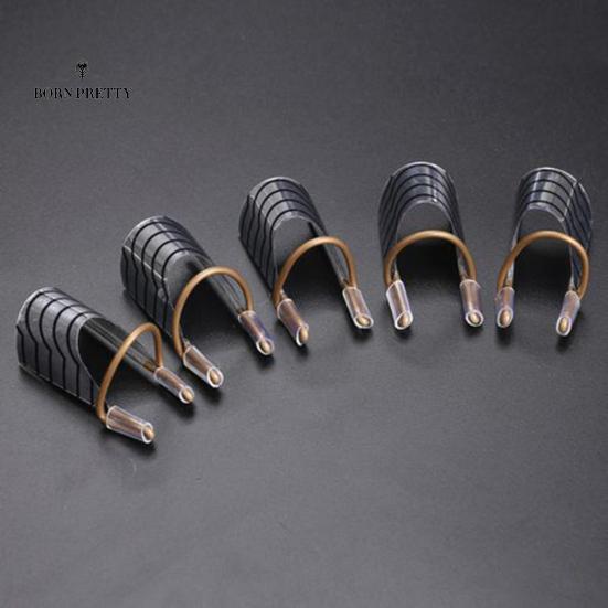 5Pcs Women Reusable Nails Ornaments Aluminum UV Gel Acrylic Tips Nail Art Extension Guide Forms