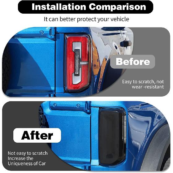 Tailgate Lamp Cover Trunk Warning Lamp Cover for Ford Bronco +Accessories