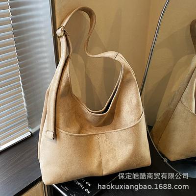 Frosted Retro Bag Women's Large-capacity 2025 New Autumn and Winter Shoulder Child and Mother Bag Texture Commuter Tote Bag