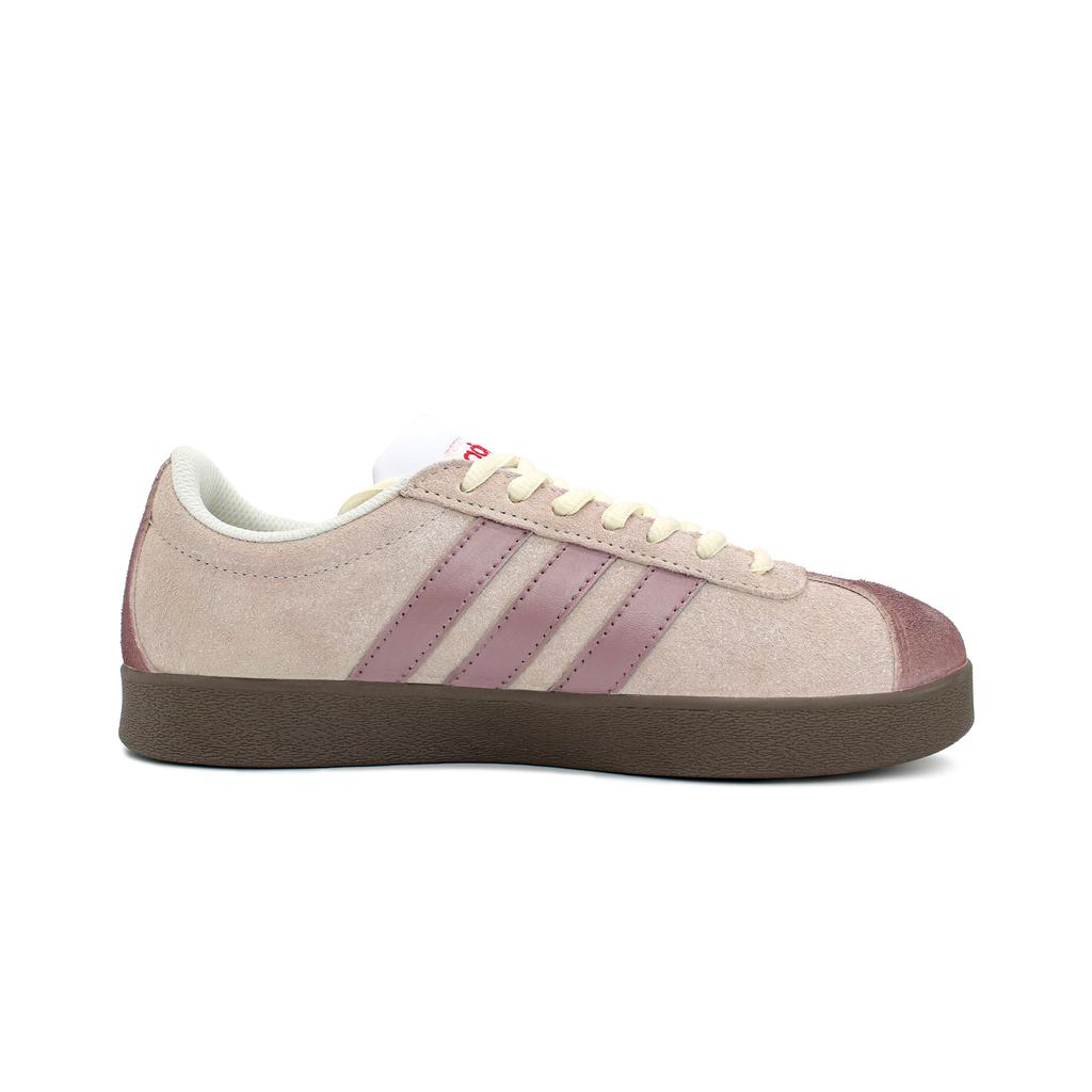 Adidas VL COURT 2.0 Cappuccino Wear resistant And Lightweight Low top Skateboard Shoes Unisex Pastel Pink HQ1802(Team629-)
