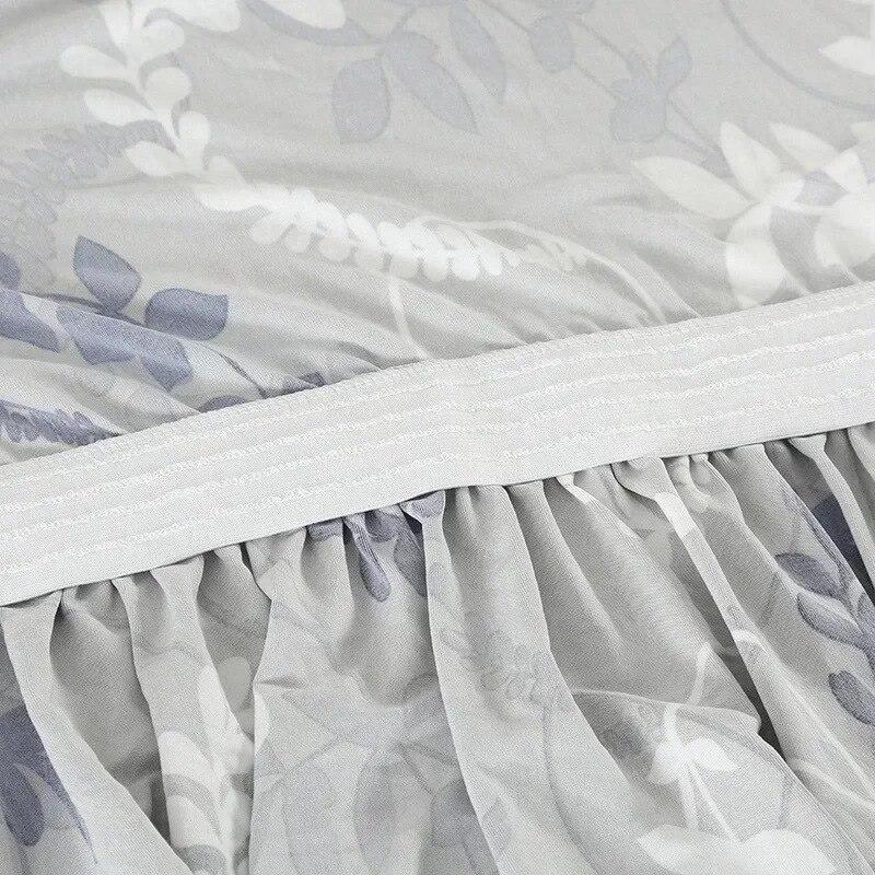 Sofaovertrekk med stort skjørt i europeisk stil, universalstoff for alle fire årstider, sklisikkert sofaovertrekk, full dekning, sofahåndkle med pute