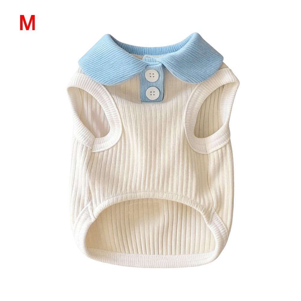 Cute Breathable Dog Shirt Solid Color Soft Dog Clothes Cooling Cotton Pet Costumes Cats