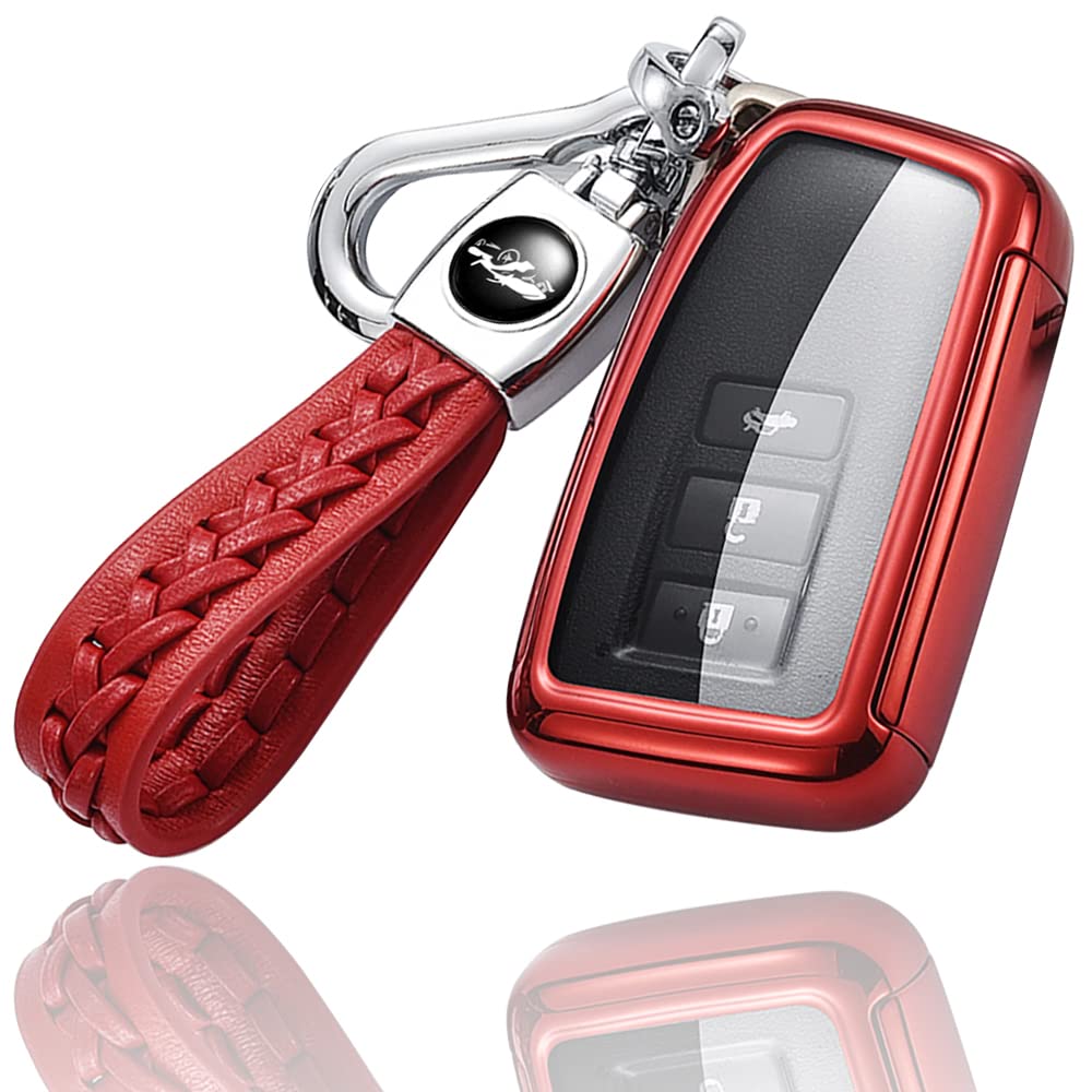 

Эксклюзивный чехол для ключей Lexus LEXUS RX IS GS NX RC LX Роскошный чехол для ключей Держатель для ключей Стильный Устойчивый к царапинам ТПУ [yoshinari] Грязь, Скольжение, (красный)