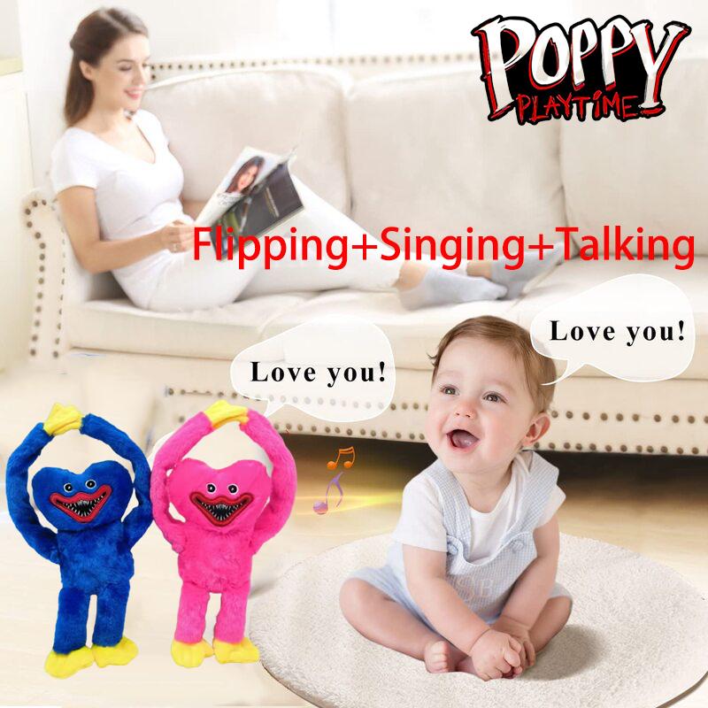 Flipping Huggy Wuggy Plush Toy Poppy Playtime Singing Talking Walking Kids Doll