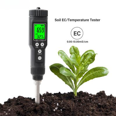 High Accuracy Soil Tester 0.00-10.00mS/cm EC Meter with ATC Conductivity Nutrient Analyzer for Flower Gardening Farming
