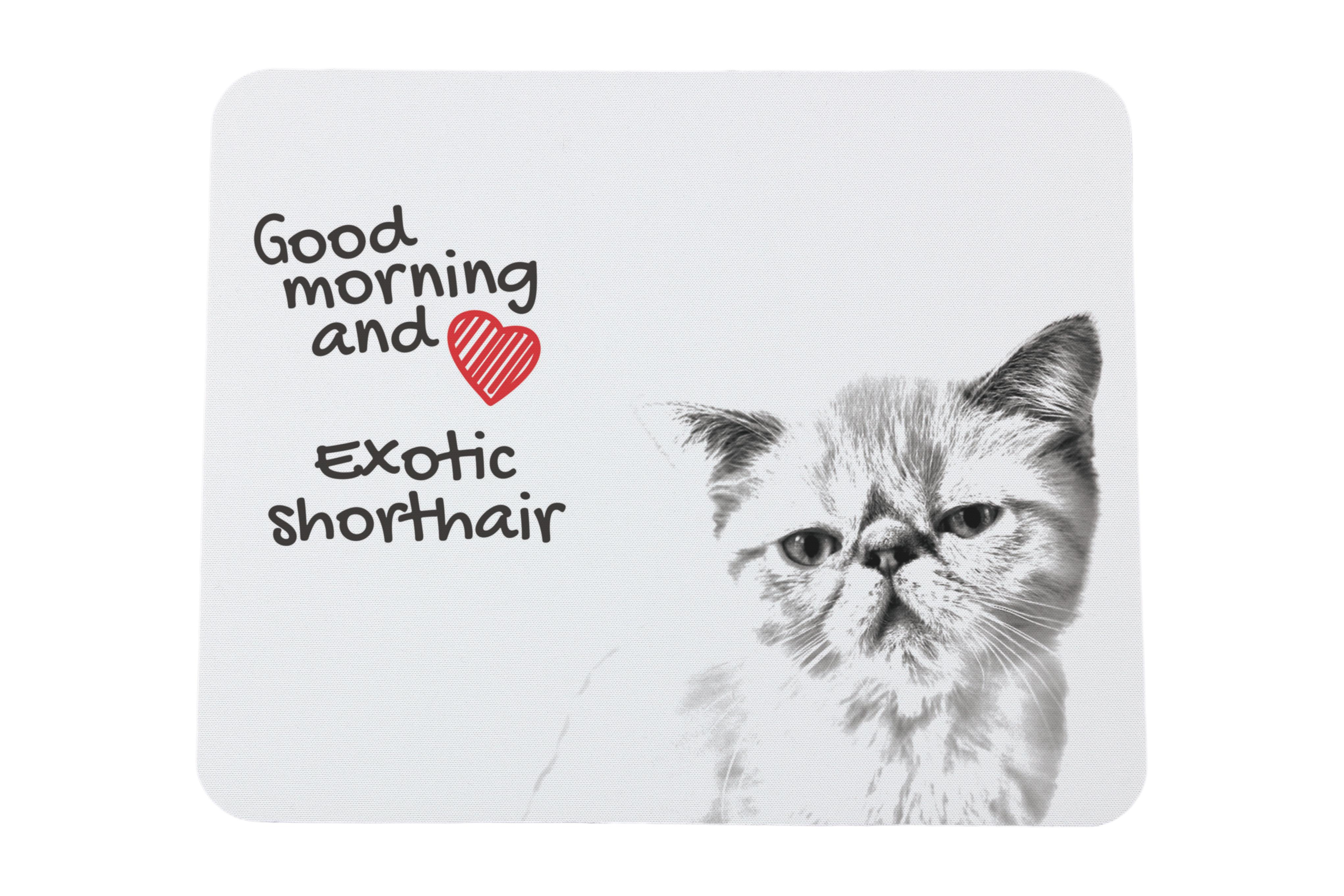 

Exotic Shorthair - килимок для миші з принтом, персоналізований килимок для кота, унікальний гаджет для офісного працівника від бренду Art-Dog білий