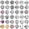 New 925 Silver Round Snowflake Parachute Star Love Charm Fit Bracelet Accessories Women Jewelry