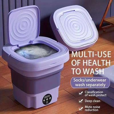 Faltbare Mini-Waschmaschine, 8 l, vollautomatisch, tragbar, kleine Waschmaschine für Unterwäsche, Höschen, Socken, Baby- und Kleinkinderkleidung
