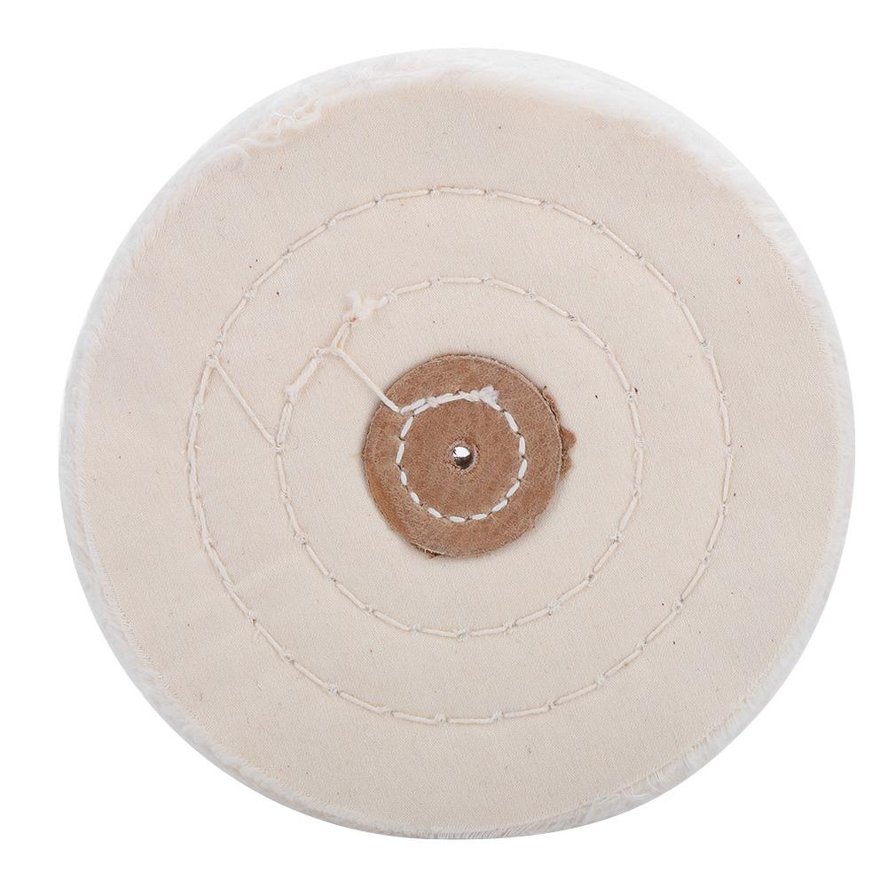 Jewelry Grinding Polishing Tools Pearl Buffing Cotton Cloth White Wheel Pad (125mm)